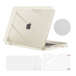 MOSISO �Ή��@�� MacBook Air 13�C���` �P�[�X 2025-2022 ���� M4 M3 M2 �`�b�v A3240 A3113 A2681�A�Ή��@�� MacBook Air 13.6�C���` �v���X�`�b�N �n�[�h�V�F���J�o�[ & (���{�� JIS�z��)�L�[�{�[�h�J�o�[ & �X