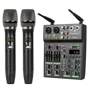 Depusheng Studio�I�[�f�B�I�T�E���h�~�L�T�[�{�[�h-4�`�����l��Bluetooth�݊��v���t�F�b�V���i���|�[�^�u���f�W�^��DJ�~�L�V���O�R���\�[���i���C�����X�}�C�N�t���j-�X�^�W�I���R�[�f�B��