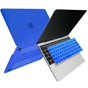 MS factory MacBook 12インチ 用 ケース カバー + 日本語 キーボードカバー マックブック 12 ハードケース 2017 2016 2015 A1534 全12色 マット加工 ブルー 青 RMC series RMC-SET12-MBL