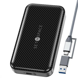 SETMSPACE ssd Ot USB3.2 GEN2 USB-C (20Gbps) őǏox2060MB/S Windows/Mac OS/Linux/Android/iPad OSɑΉ TCYF115*63.15*21mm eʁF512G