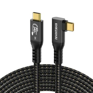 Thunderbolt 4 �P�[�u�� L�� 2M USB C �P�[�u�� 8K �f���o�� 240W �}���[�d USB4 40Gbps�o���������]�� �^�C�vc iPhone 17/16/15 Pro Max�AMacBook �APSSD�AiPad�A�h�b�L���O�A���j�^�[�Ή�
