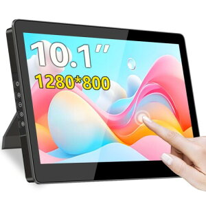 Cuview 10.1�C���` �^�b�`���j�^�[ IPS 1280×800 ���^USB-C�T�u�f�B�X�v���C 10�_�^�b�` HDMI VESA �f���A���X�s�[�J�[ �~�j���j�^�[�m�[�gPC/PC/Raspberry Pi/3D�v�����^�[�Ή�
