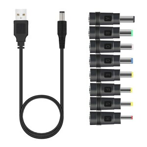 YACHUN USB dP[u ϊvOt 5.5x2.1mm 1m 5V1A DC[dR[h A_v^ 8 in 1 @ PSP \[[pl [ȂǑΉp 3.5 * 1.35mmA 4.0 * 1.7mm A 4.8 * 1.7mm A5.5 * 1.7mmA5.5 * 2.1mm A5.5 * 2.5mm