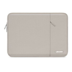 MOSISO ラップトップ スリーブバッグ、対応機種 Laptop 13.3インチ、ポリエステル 撥水 保護 縦型ケース ポケット付き(ストーン グレー)