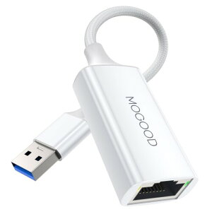 MOGOOD LLANA_v^[ USB3.0 Switch 1000Mbps USB to RJ45 ϊA_v^ ͂傭Ґ MKrbg LANP[u USB LAN ϊ MacBook, Switch, TVΉ