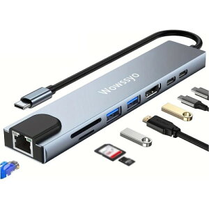 USB Cnu 8-in-1 ^CvCnu hbLOϊA_v^( 4K HDMI/C[Tlbg/PD 100W/ Type-C/USB 3.0/SD&TF) MacBook Pro Air/iPad Pro/Samsuny/ChromeBook/Surface Go / Pro7 / Matebook/Switch/USB C foCXΉ