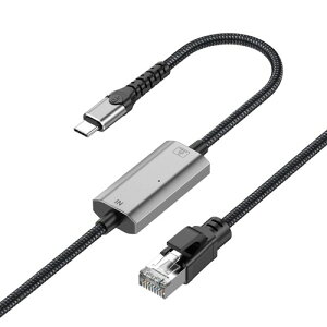 USB-C C[Tlbgւ̃A_v^[AMKrbg LANA1000Mbps ̓]xbType-C  RJ45 ւ̗L LAN ϊARpNgȃfUCbvOvCŁAhCosvbMacBook/iPad Pro/Wind