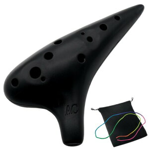 Aestivate Plastic Ocarina �I�J���i �y�� 12�� �A���gC�� �v���X�`�b�N AC Ocarina ���t�� ����(�u���b�N)