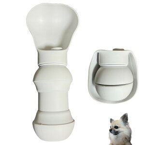 犬 水飲み器 散歩用 ペット用ウォーターボトル 犬用水筒 伸縮式水筒 ペット防災用グッズ(シリコンコンパクト化 ボール型 内容量550ml)