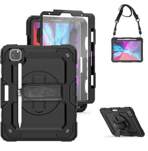 Herize iPad Air5 �ی�P�[�X Pro 11�C���`�P�[�X 2020/2018 iPad Air 4 10.9�C���` 2020�N���f�� �ϏՌ� �ώC�� 3�w�ی� �u360°��]�X�^���h�v �����ی�t�B���� �����\ ��� ���X�g�X�g���b�v ���h�~