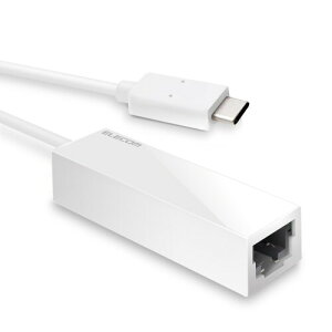 �G���R�� �L��LAN�A�_�v�^�[ USB3.1 Gen1 (USB3.0) Type-C USB-C��RJ45 �ϊ��A�_�v�^�[ �M�K�r�b�g �z���C�g EDC-GUC3-W