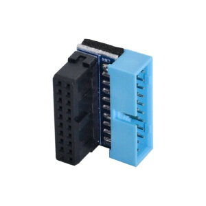 Cablecc USB 3.0 20�s�� �I�X�����X �����A�_�v�^�[ �㉺����90�x �}�U�[�{�[�h���C���{�[�h�p (������)