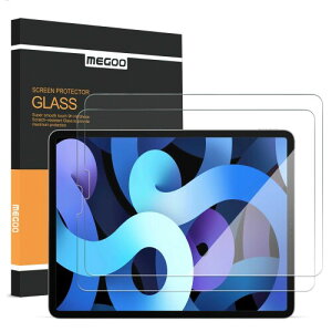 MEGOO 2�p�b�N �X�N���[���v���e�N�^�[ iPad Pro 11�C���`�p (2022-2020, 4th/3rd/2nd Gen)&iPad Air 10.9�C���`�p�i5th/4th), 9H�����K���X, HD�N���A, �P�[�X�t�����h���[, Apple Pencil&Face ID�Ή�