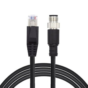 xiwai M12 4s DR[h Type-D IX - RJ45 IX Cat5e IP67 pb`R[h LAN C[Tlbg lbg[N YƗpAvP[VP[u 1m/3.3tB[g