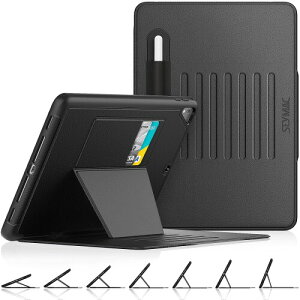 SEYMAC stock P[X iPad  6/5 9.7C`(2018/2017) / Air2 / Pro 9.7 P[X ϏՌ pxu I[gX[v y[ J[h[ ͑SʕیJo[ (ubN)iKi