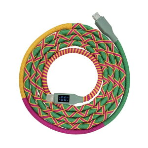 MOGOOD USB C�P�[�u���A100W 1.5M C����C�^�i�C�����҂݃P�[�u���ALED�f�B�X�v���C�t���AMacBook�AiPad Pro�A�T���X��Galaxy Z Flip 6�AGoogle Pixel 9 Pro XL�ɑΉ�