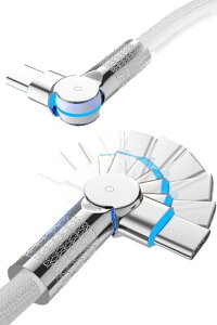 BIZ 先端曲がるSwing cable Type C PD対応 超急速充電 断線防止 2m/1m 絡まない シリコン素材 結束バンド付き スイング ケーブル USB-C各種対応 可変 L字 両端が曲がる iPhone Android Xperia Galaxy MacBook pr