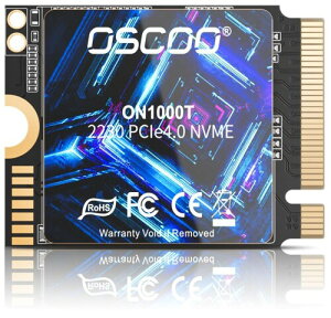 OSCOO 512GB M.2 2230 NVMe SSD, PCIe Gen4x4 ����SSD, �ő�5200MB/s, 3D NAND, ���M�V�[���t��, Steam Deck, ASUS ROG Ally, Microsoft Surface, �m�[�gPC, �~�jPC, Ultrabook �Ή�