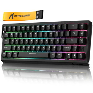 ATTACK SHARK X68HE ���s�b�h�g���K�[ �|�[�����O���[�g8000Hz�Ή� RT0.01mm 8000hz RGB �L��USB ���C�X�C�b�` 0.125ms�f�B���C �Q�[�~���O�L�[�{�[�h �_�u��PBT�L�[�L���b�v �f�b�h�]�[�������@�\ �z�b
