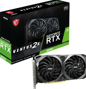 MSI GeForce RTX 3050 VENTUS 2X 8G OC Q[~OOtBbNXJ[h - 8GB GDDR6X 1807MHz PCI Express Gen 4 x 8 128rbg 3x DP v 1.4a HDMI 2.1 (4KΉ)
