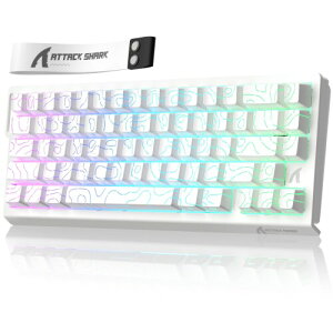 ATTACK SHARK X68HE ���s�b�h�g���K�[ �Q�[�~���O�L�[�{�[�h RT0.01mm 8000hz RGB �L��USB ���C�X�C�b�` 0.125ms�f�B���C �_�u�� PBT�R���^�[3.0�L�[�L���b�v �f�b�h�]�[�������@�\ �z�b�g�X���b�v�\