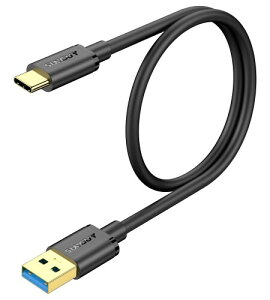 SUNGUY USB Type C 0.6M USB-A to USB-C 18W�}���[�d 10Gbps�����f�[�^�]�� USB3.1 Gen2 Android Auto�Ή� �^�C�vc �[�d Galaxy/MacBook/iPad Pro&Air/Xperia���̂Ȃǂ̃^�C�vc�@��ɑΉ� 60CM-��