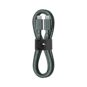 NATIVE UNION lCeBujI Belt Cable USB-C to USB-C 1.2m f[^ USB PD p[fo[ }[dP[u (MFiF) iPhone 16, 16 Plus, 16 Pro, 16 Pro Max, iPad Pro, iPad Air, Galaxy S24, Flip 6, Fold 6, Switc