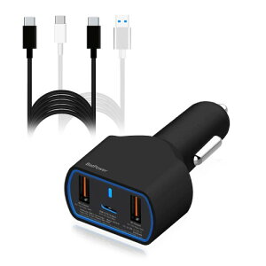 BatPower 120W USB C ԍڏ[d bvgbv J[`[W[ i20V~5V Ή USB-C Laptop Ԃ̏[d HP Dell Apple Razer PD USB-C Laptop Notebook Vehicle Car Auto ChargeriPhone 11/X/XR/8AiPad ProAGalaxy + ̑@