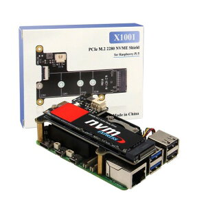 Geekworm X1001 V1.1 PCIe NVMe M.2 SSD 2280�g���{�[�h�ARaspberry Pi 5�ɓK�p