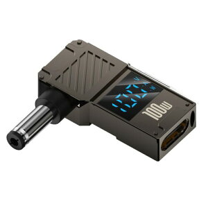 CY A_v^[ Type-C USB-C ͂ DC 5.5x2.1mm WbN X}[g LED fBXvC 100W o͓d 20V 5A PD [d 65W A_v^[ (m[gp\Rp)