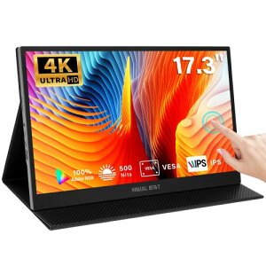 Visual Beat 17.3C` 4K oC^b`XN[j^[AUHD 500jbg 100% AdobeRGB IPS HDR spfBXvCAUSBAType-CAHDMIΉAfAXs[J[AVESA}EgX}[gJo[ -