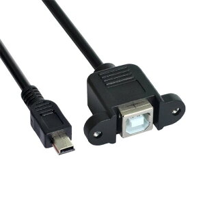 CHENYANG Mini USB 5pin�I�Xto USB B���X�p�l���}�E���g�^�C�v�P�[�u��20 cm with Screws