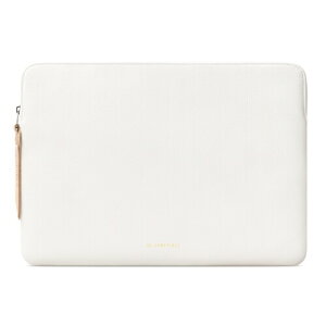 Comfyable Leather Laptop Sleeve Compatible with 16 Inch MacBook Pro M4 2024 & 15 Inch MacBook Air M4 M3 M2 2025, Rice