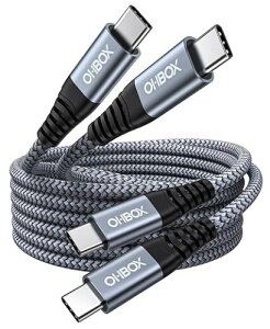 �^�C�v C �P�[�u �� 2M 2�{ 60W�}���[�d USB Type C �P�[�u�� PD�Ή� USB-C to USB-C �P�[�u�� �^�C�vC�[�d �f���h�~ �����f�[�^�]�� iPhone 17 / 16 / 15 Galaxy S25 / S24 / S23 MacBook Air/Pro iPad