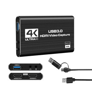 DR.TREE Lv`[{[h switchΉ HDMI Lv`[ 4K 1080P 60FPS USB3.0 x ] Q[Lv`[ Q[zM ʋL rfI^ Windows/7/8/10/Linux OS/PS4/PS5/ Xbox/Switch/Type-