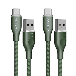 VOLTME USB Type C P[u ϋviC USB-C 2.0 P[u Quick Charge 3.0/2.0Ή 56KWX^ f[^] }[d ^Cvc P[u Xperia XZ XZ2A S9 S8ALG G5 G6 V20Ή O[ 1m