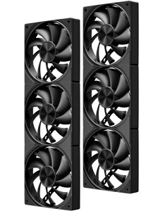 upHere PC�P�[�X�t�@�� 360mm �A���^ pc��p 4�s�� �f�C�W�[�`�F�[���Ή� �É� PWM 600-1650RPM DC12V cpu�t�@��120mm6�{ ����2�{