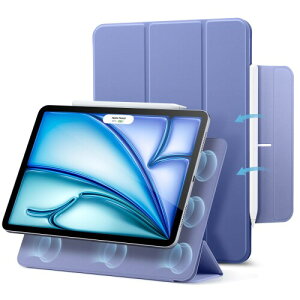 ESR iPad Air 11インチ ケース (M3/M2、2025/2024) iPad Air 第5/4世代 (2022/2020) iPad Pro 11インチ (2018) 専用カバー 強力マグネット吸着式 スリムな三つ折りスタンドケース Pencil Pro/USB-C完全対応 自動ウ