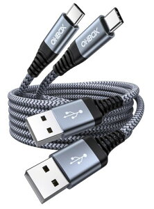 USB C �P�[�u�� 2M 2�{ USB Type C �P�[�u �� 3A�}���[�d USB A to USB C �P �[�u�� ���ϋv�i�C�����҂� C�^�C�v �[�d�P�[�u�� iPhone 17/16/15/Pro Max/Plus, Samsung Galaxy S23,Type-C�@��Ή�