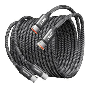 etguuds USB C P[u 100W/240WPD3.1 }[d ^Cvc P[u USBC & USB-C ϋviC MacBook Pro/AirAiPadAGalaxy S25/S24/S23/S22APixelAiPhone 16/15ȂType C@Ή