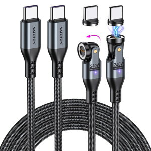 VAFOTON 240WΉ 9pin }Olbg [dP[u540x] 5A}[d f[^] A_v^t USB-C to Type-C PDP[u Book/Pro/phone/AndroidΉ  C ho Ei1m+1.8mEubNj