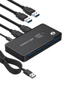 uVCOM XvUSB 3.0 ؑ֊ PC2p USB3.0|[g*4 USB ؂ւ XCb`[ 5Gbps] v^ }EX L[{[h p\R L USB Switch ݑΖ Windows/Mac OS/Linux/Chrome OSΉ USBP[