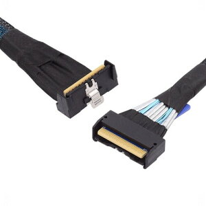 CY Cable PCI-E 5.0 Mini Cool Edge IO MCIO pxt PCI-E 8i 74s IX - MCIO 74s IX P[u 35cm