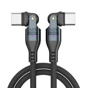 PD240W USB Type C P[u USB-C to USB-C L^ 180°]5A}[d f[^] ^Cvc [dP[u AndroidȂType-C@ΉiubNj