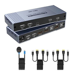 HDMI KVMV[Xؑ֊ 2|[g V[Xu؂ւ 4K@30Hzo }`r[iPIPjΉAMT-VIKI HDMI 1.4ؑ֊21o HDCP 1.4 L[{[h/}EXL KVMP[u 茳XCb`t