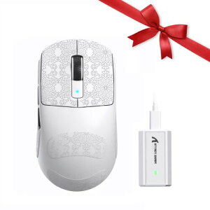 ATTACK SHARK R6���C�����X �Q�[�~���O�}�E�X 39g���y�� Bluetooth/�L��/2.4G 3���[�h�ڑ� PAW3950MAX 8K�h���O������ Nordic52840�|�[�����O���[�g8000Hz 42000DPI�G���S�m�~�N�X��x�� �⊴�R�[�e�B���O �V