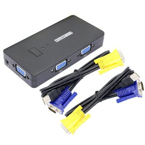 CERRXIAN kvm switch VGA KVM �X�C�b�`VGA�ؑ֊� pc�ؑ֊� 2�� usb �؂�ւ��X�C�b�` 2�|�[�g �f�X�N�g�b�v�^�C�v KVM�𑜓x1920X1440 �ш敝500MHz ���j�^�[�A�v�����^�[�A�L�[�{�[�h�E�}�E�X�p �ԊO��