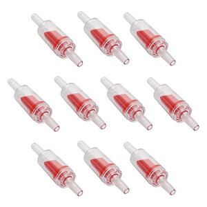 逆流防止バルブ 10個セット チェックバブル 逆流防止弁 水槽 アクアリウム 空気ポンプ エアチューブ 逆流防止 アクセサリー エアポンプチューブ用 レッド