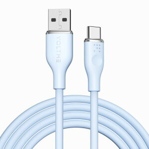 VOLTME USB Type C P[u _炩VR ܂Ȃ fh~ ^Cvc P[u }[d QuickCharge3.0Ή Xperia/Galaxy/LG/iPad Pro/MacBook ̑ Android(AhCh)  USB-C@Ή ݑΖ