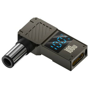 CY �A�_�v�^�[ Type-C USB-C ���͂��� DC 7.4x5.0mm �W���b�N �X�}�[�g LED �f�B�X�v���C 100W �o�͓d�� 20V 5A PD �[�d 65W �A�_�v�^�[ (�m�[�g�p�\�R���p)